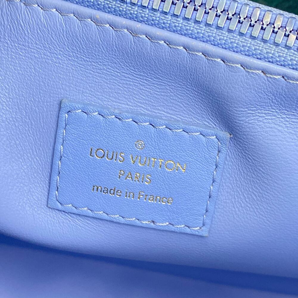 Louis Vuitton Montaigne MM Masters Collection Handbag M43378 Light Blue Green - Picture 12 of 16